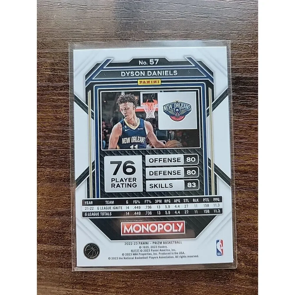 Dyson Daniels 2022-2023 Panini Prizm Monopoly #57 - Rookie - Pelicans-Fresh Pull